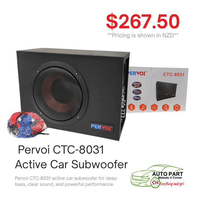 Pervoi CTC-8031 Active Car Subwoofer Box "PICKUP FROM AUTO PARTS, MATAUTU"