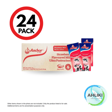 Anchor Strawberry Milk 24PACK x 250mls "PICKUP FROM AH LIKI WHOLESALE"