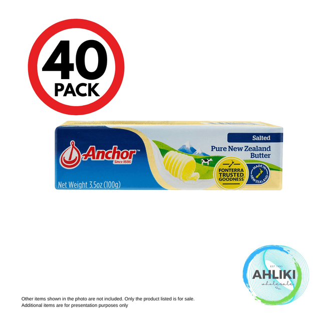 Anchor Salted Butter (1/4lb) 40PACK x 100g (119779) "PICKUP FROM AH LIKI WHOLESALE"