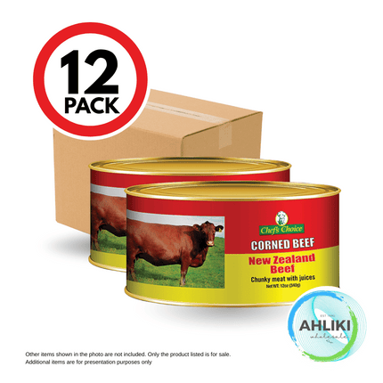 Chefs Choice Corned Beef 12 Apa Pisupo x 340g (12oz) "PICKUP FROM AH LIKI WHOLESALE"