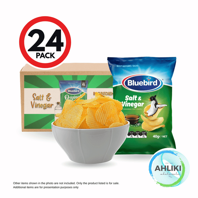 Bluebird Potato Chips Salt & Vinegar 24PACK x 40g [SORRY, SOLD OUT] "PICKUP FROM AH LIKI WHOLESALE"