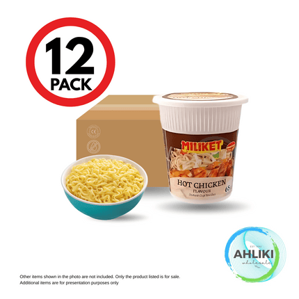Miliket Cup Noodles 12PACK x 60g Assorted "PICKUP FROM AH LIKI WHOLESALE"