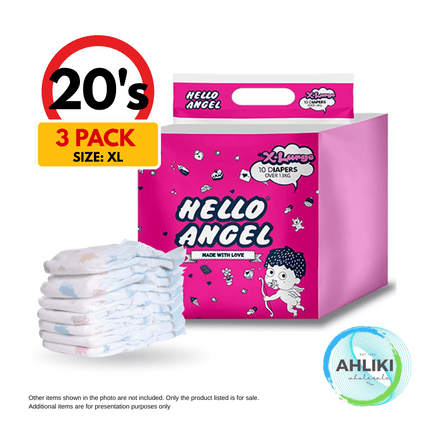 Hello Angel Diapers Nappies Size: XL 20s 3PACK "PICKUP FROM AH LIKI WHOLESALE"
