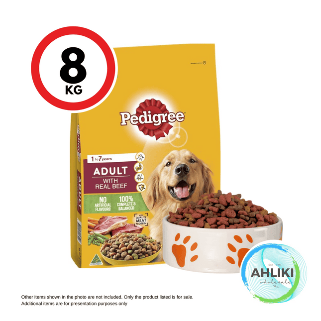 PEDIGREE Dog Food Adult with Real Beef 8kg [SORRY, SOLD OUT] "PICKUP FROM AH LIKI WHOLESALE"