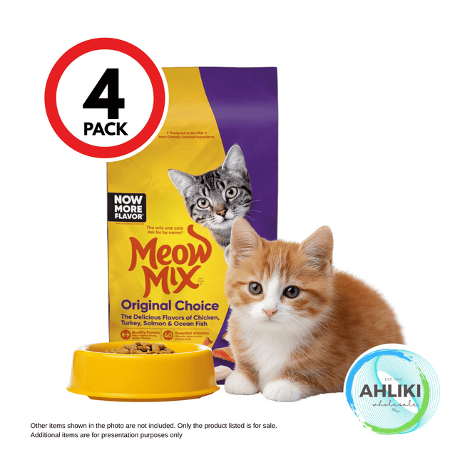 Meow Cat Food Mix Original Choice 4PACK [SORRY, SOLD OUT] "PICKUP FROM AH LIKI WHOLESALE"