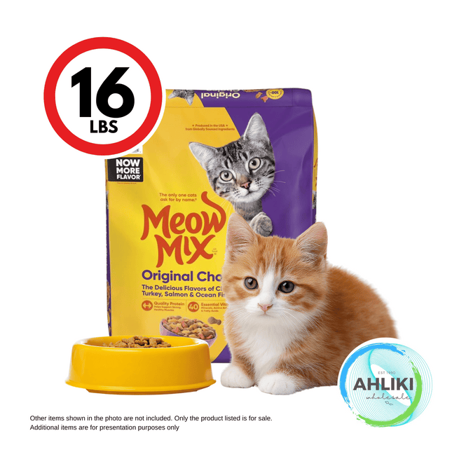 Meow Cat Food Mix Original 16lb Bag - BH502 [NOT AVAIL AT VAITELE BRANCH] "PICKUP FROM AH LIKI WHOLESALE"