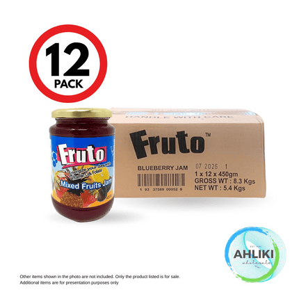Fruto Jam Assorted 12PACk x 450g [SOLD OUT] "PICKUP FROM AH LIKI WHOLESALE"