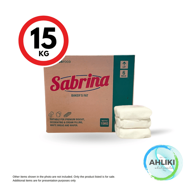 Sabrina/Sania Bakers Shortening/Fat 15kg [NOT AVAIL AT TAUFUSI BRANCH] "PICKUP FROM AH LIKI WHOLESALE"