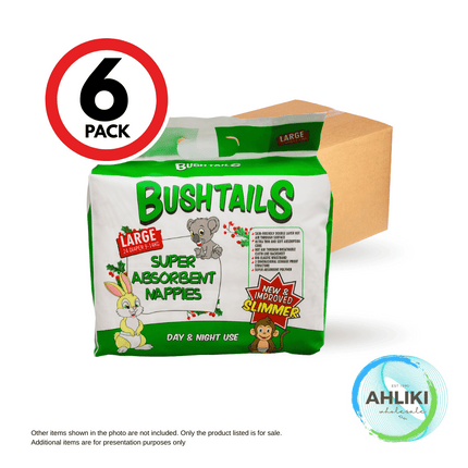 Bushtail Baby Diaper Large 24 x 6PACK [NOT AVAIL AT SALELOLOGA BRANCH] "PICKUP FROM AH LIKI WHOLESALE"