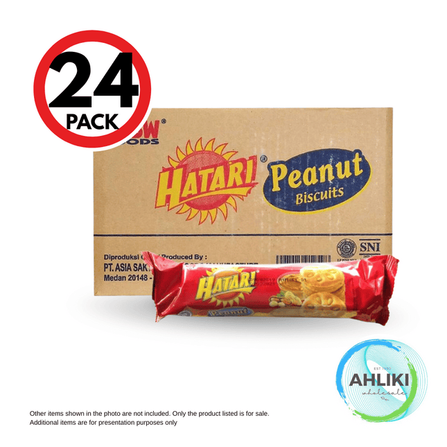 Hatari Peanut Jam Roll Biscuits Masi 60-65g 24PACK [SORRY, SOLD OUT] "PICKUP FROM AH LIKI WHOLESALE"