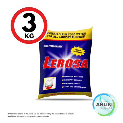 Lerosa Washing Powder Large 3kg Large Bag [NOT AVAIL AT SALELOLOGA BRANCH] "PICKUP FROM AH LIKI WHOLESALE"