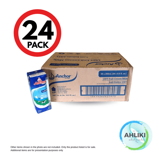 Anchor Regular Milk 24PACK X 250mls Smalll Pack Milk / Pepa Susu Laitiiti [SORRY, SOLD OUT] "PICKUP FROM AH LIKI WHOLESALE"