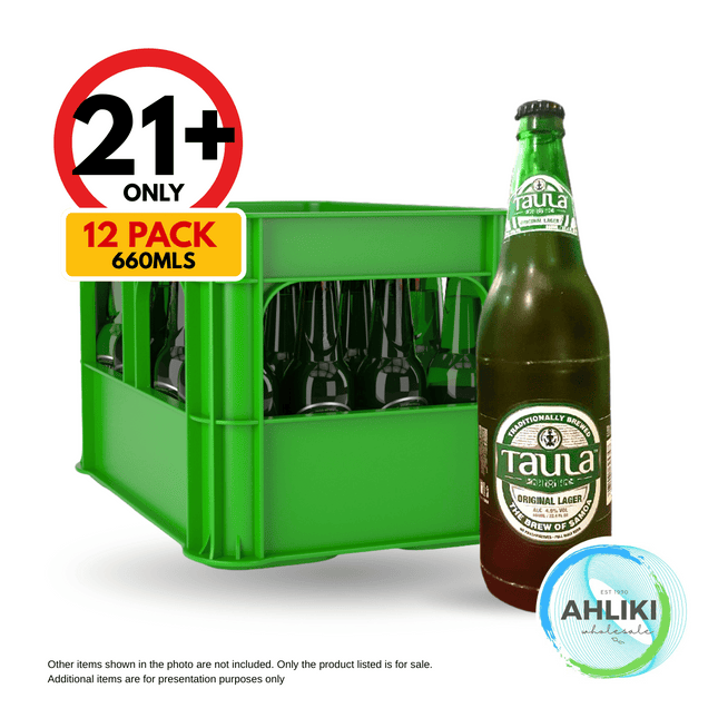 Samoa Taula Beer Large Original 4.9% 660mls x 12PACK 21+ ONLY [SORRY, SOLD OUT] "PICKUP FROM AH LIKI WHOLESALE"