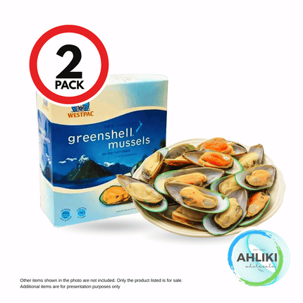 NZ Green Shell Half Shell Mussels 1kg x 2PACK [SORRY, SOLD OUT] "PICKUP FROM AH LIKI WHOLESALE"