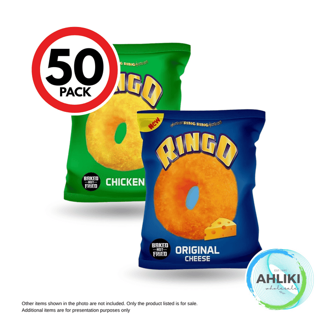 Ringo Cheese Snacks Full Case 20g x 50 "PICKUP FROM AH LIKI WHOLESALE"
