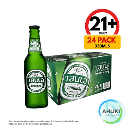 Samoa Taula Beer Original Lager Small 330mls x 24PACK 21+ ONLY [SORRY, SOLD OUT] "PICKUP FROM AH LIKI WHOLESALE"