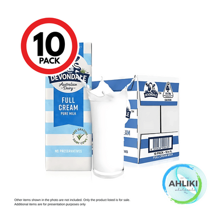 Devondale Full Cream UHT Milk 10PACK x 1L (NOT AVAIL AT HQ) "PICKUP FROM AH LIKI WHOLESALE"