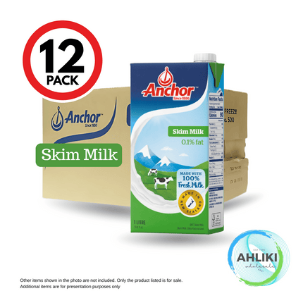 Anchor Skim Milk 1ltr x 12PACK [NOT AVAIL AT SALELOLOGA] "PICKUP FROM AH LIKI WHOLESALE"