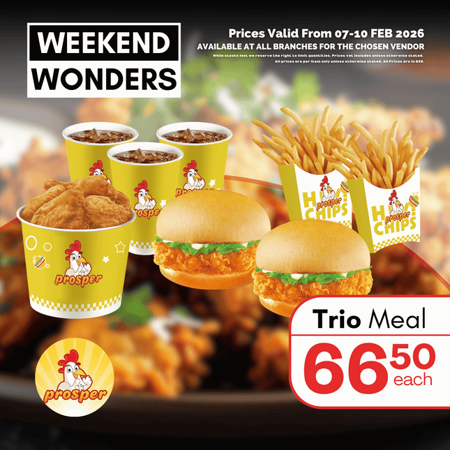 WEEKEND WONDER! Trio Meal "PICKUP FROM PROSPER SAVAII, SALELOLOGA"