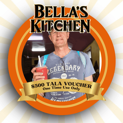 $500Tala Gift Voucher "PICKUP FROM BELLAS KITCHEN, TAUESE, APIA"