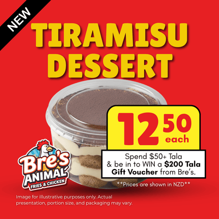 Tiramisu Dessert "PICKUP FROM BRE'S ANIMAL FRIES AT VAILIMA"