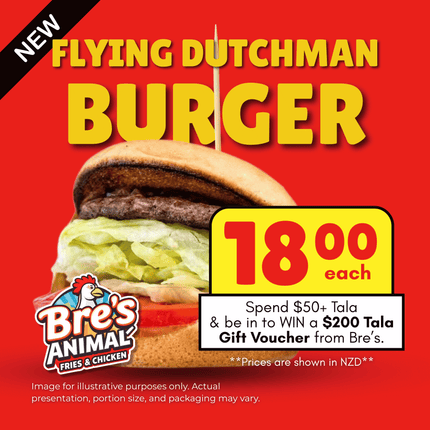 Flying Dutchman Burger "PICKUP FROM BRE'S ANIMAL FRIES AT VAILIMA"