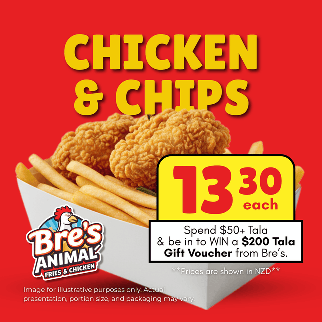 Chicken & Chips COMBO "PICKUP FROM BRE'S ANIMAL FRIES AT VAILIMA"