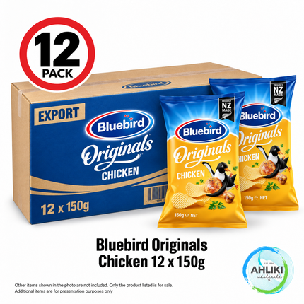 Bluebird Potato Chips Pick a Flavour 12PACK x 150g [NOT AVAIL AT VAITELE]