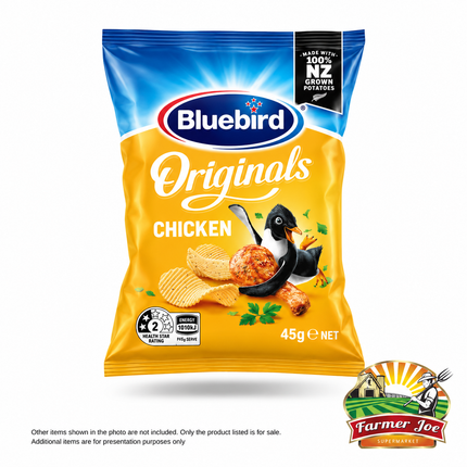 Bluebird Potato Chips Assorted 45g "PICKUP FROM FARMER JOE SUPERMARKET VAITELE ONLY"