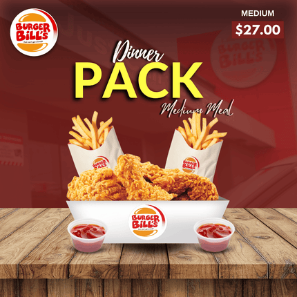 Dinner Pack Medium "PICKUP FROM BURGER BILLS VAITELE ONLY"
