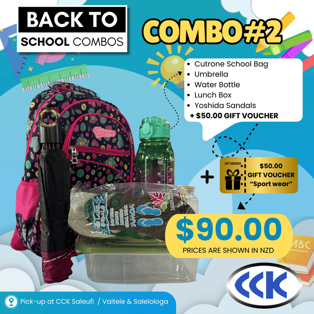CCK Back To School Combo #2 "PICKUP AT CCK CLOTHING STORE SALEUFI, VAITELE or SALELOLOGA"