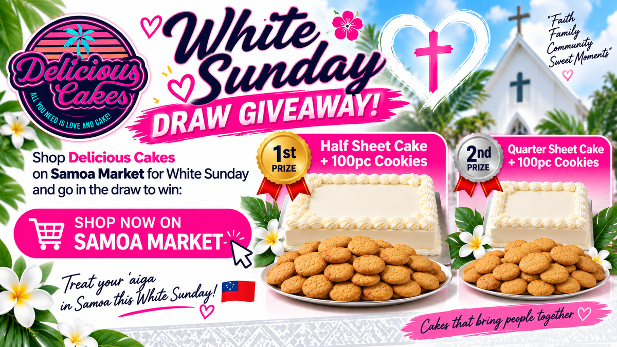 Delicious Cakes White Sunday Draw Giveaway!
