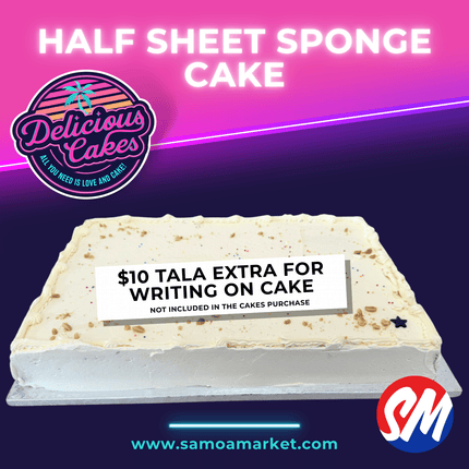 Half Sheet Sponge Cake "PICK UP FROM DELICIOUS CAKES, LEPEA"