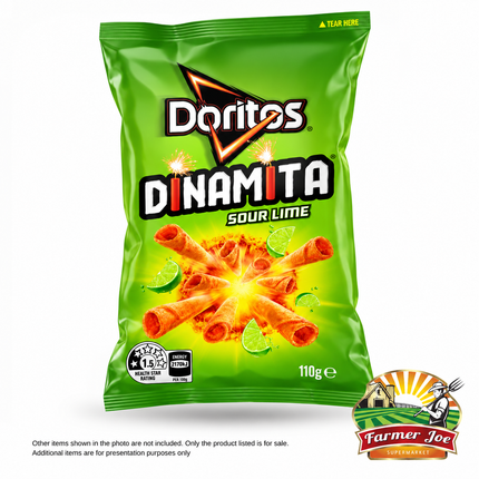 Doritos Dinatmita Sour Lime Chips 110g "PICKUP FROM FARMER JOE SUPERMARKET VAITELE ONLY"