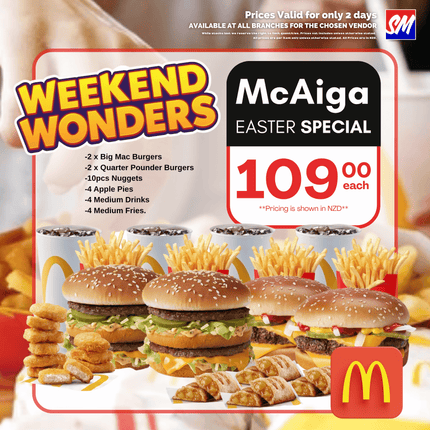 McAiga Easter Special Meal "PICK UP FROM MCDONALD'S, APIA"