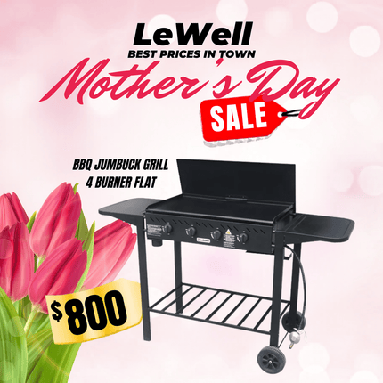 BBQ Jumbuck 4 Burner Flat Top (PICK UP FROM LE WELL COMPANY SAVALALO ONLY)