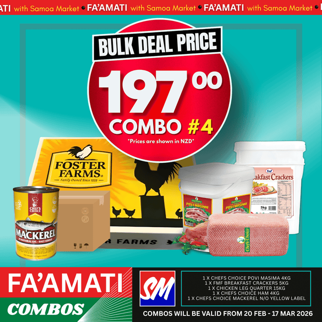 FA'AMATI COMBO #4 "PICKUP FROM AH LIKI WHOLESALE"