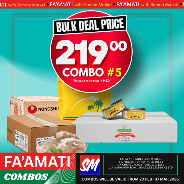 FA'AMATI COMBO #5 "PICKUP FROM AH LIKI WHOLESALE"