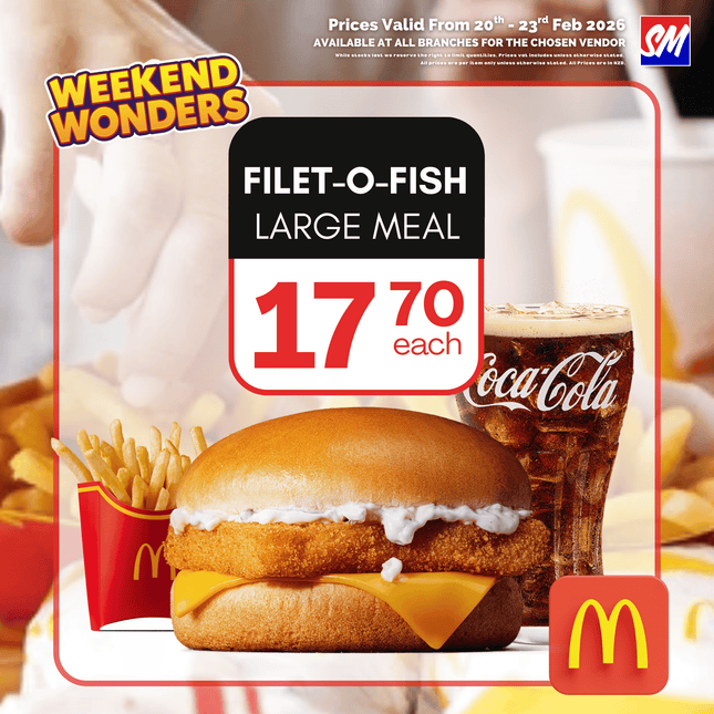 Filet-O-Fish LARGE Meal "PICK UP FROM MCDONALD'S, APIA"