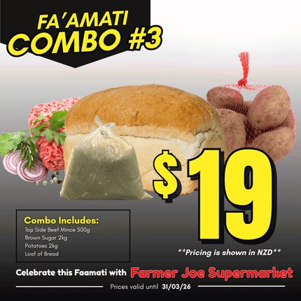 Faamati Combo #3 "PICKUP FROM FARMER JOE SUPERMARKET FUGALEI ONLY"