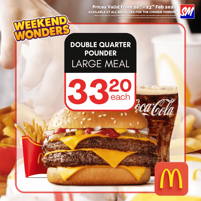 Double Quarter Pounder LARGE Meal "PICK UP FROM MCDONALD'S, APIA"