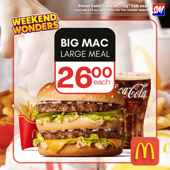 Big Mac LARGE Meal "PICK UP FROM MCDONALD'S, APIA"