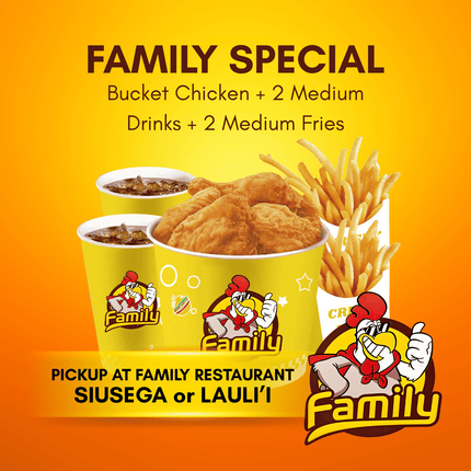 Family SPECIAL Combo (PICK UP FROM FAMILY RESTAURANT SIUSEGA OR LAULI'I ONLY)