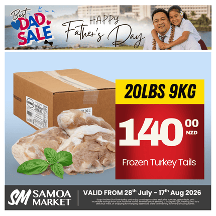 Frozen Turkey Tails 20lbs 9kg "PICKUP FROM AH LIKI WHOLESALE"