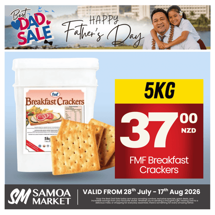 FMF Breakfast Crackers 5Kg Paelo Masi Lapo'a "PICKUP FROM AH LIKI WHOLESALE"