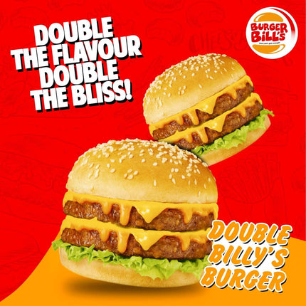 Double Billy's Burger Large Meal "PICKUP FROM BURGER BILLS VAITELE ONLY"