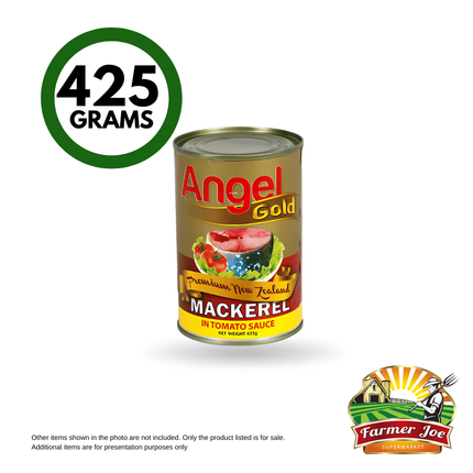 Angel Gold Tomato Sauce Mackerel 425g "PICKUP FROM FARMER JOE SUPERMARKET VAITELE ONLY"