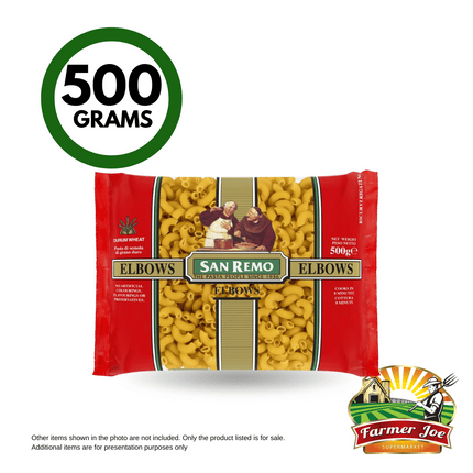 San Remo Elbows 500g "PICKUP FROM FARMER JOE SUPERMARKET VAITELE ONLY"
