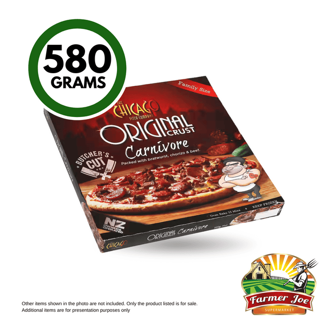 Chicago Carnivore Pizza 580g -  "PICKUP FROM FARMER JOE SUPERMARKET VAITELE ONLY"