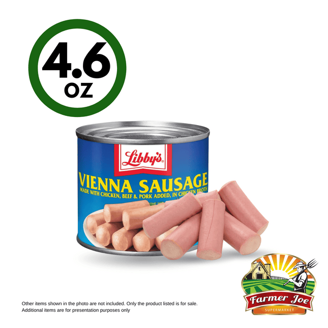 Libbys Vienna Sausage 4.6oz "PICKUP FROM FARMER JOE SUPERMARKET VAITELE ONLY"